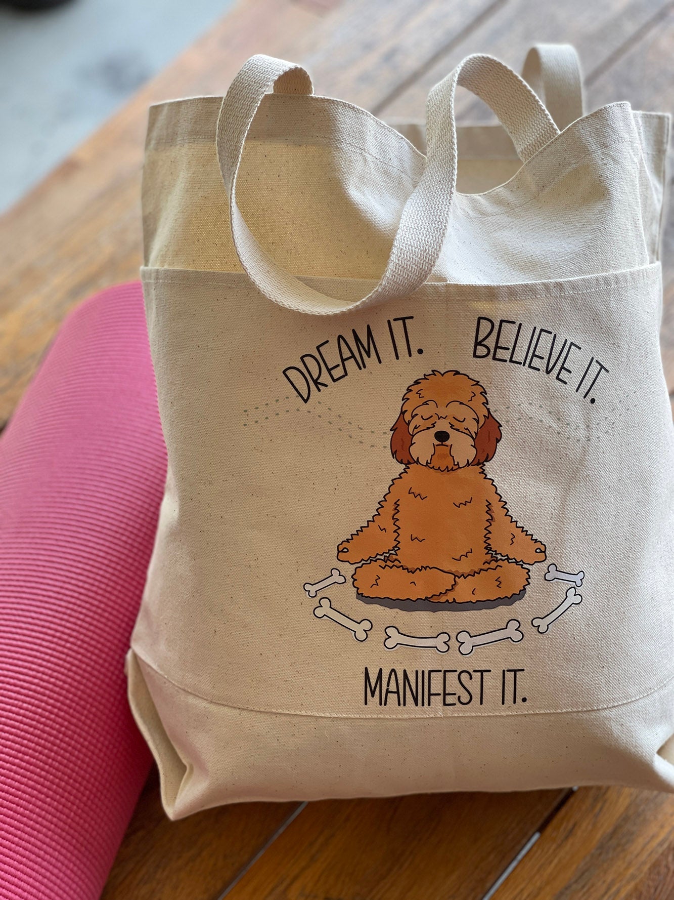 Manifest Canvas Bag - Featuring Golden Doodle