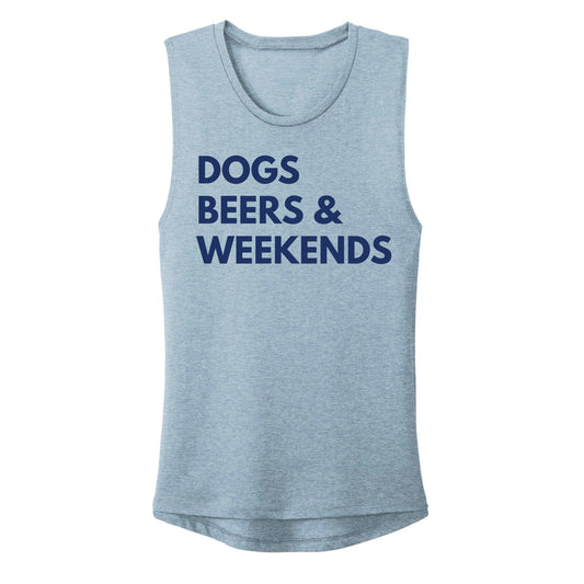 Dogs Beers & Weekends - Women's Muscle Tank