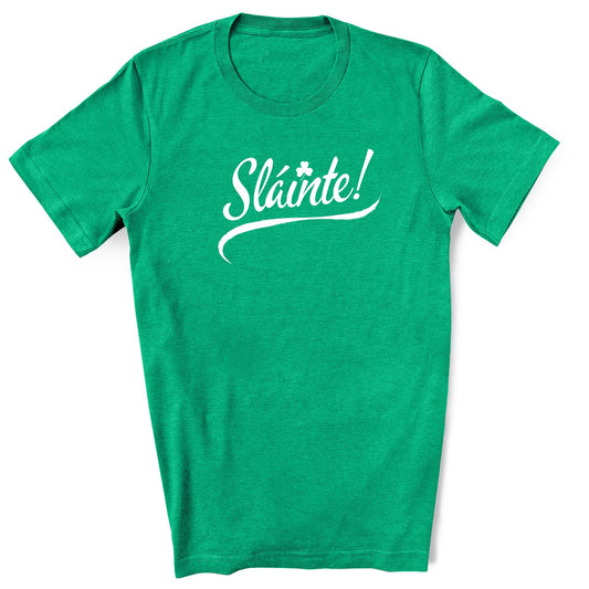 Raise a Glass with Our 'Slรกinte' Graphic Tee โ Perfect for St. Patrick's Day