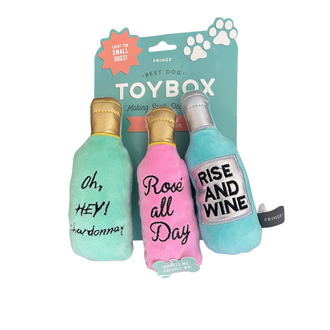 Tipsy Tails Rose Wine Dog Toy Luv the Paw Tipsy Tails Rose Wine Dog Toy Luv the Paw