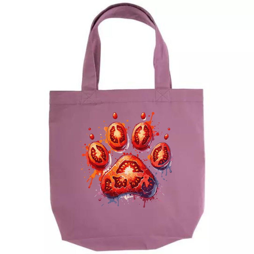 Paw-mato Print Canvas Tote Bag