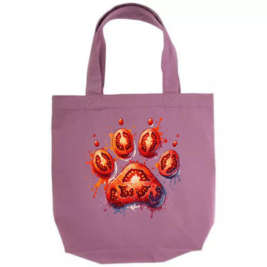 Paw-mato Print Canvas Tote Bag