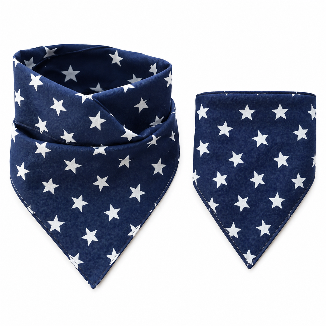 Patriotic Pet Bandana - Blue Stars