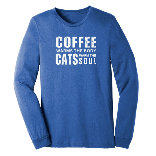Coffee & Cats Long Sleeve Shirt