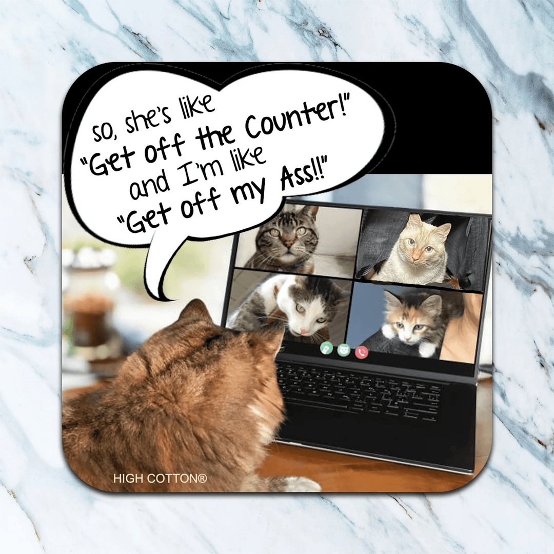Funny Cat Coasters | Small Gifts for Cat Lovers - Luv the Paw