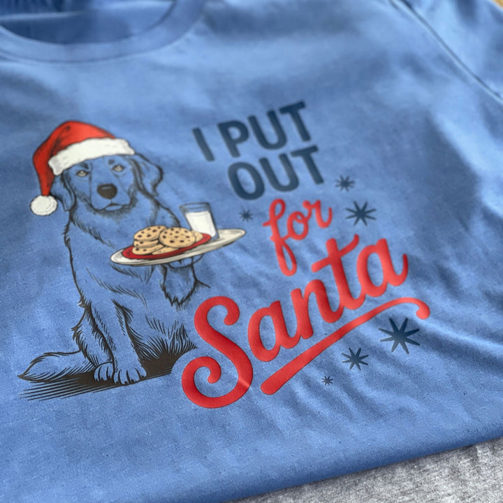 I Put Out For Santa Dog Shirt | Funny Christmas Long Sleeve for Dog Lovers - Luv the Paw