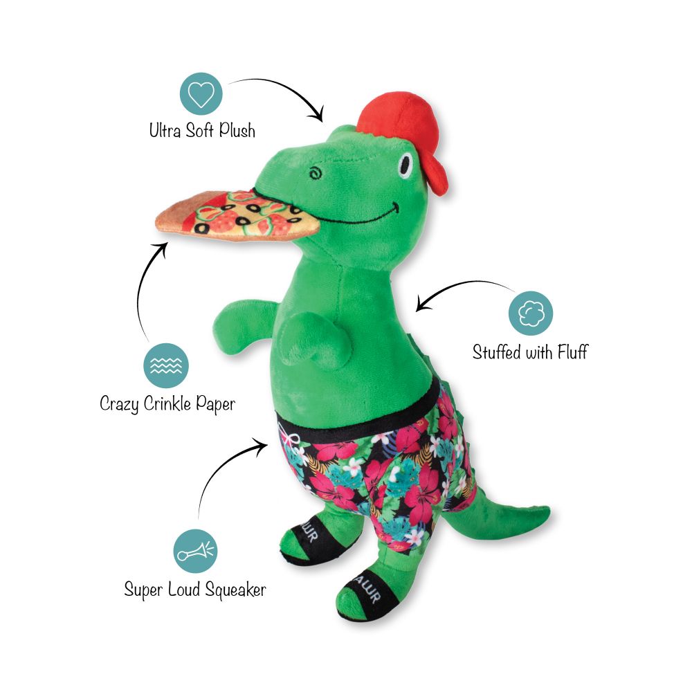 Pizzasaurus Rex Plush Dog Toy – PetShop by Fringe Studio