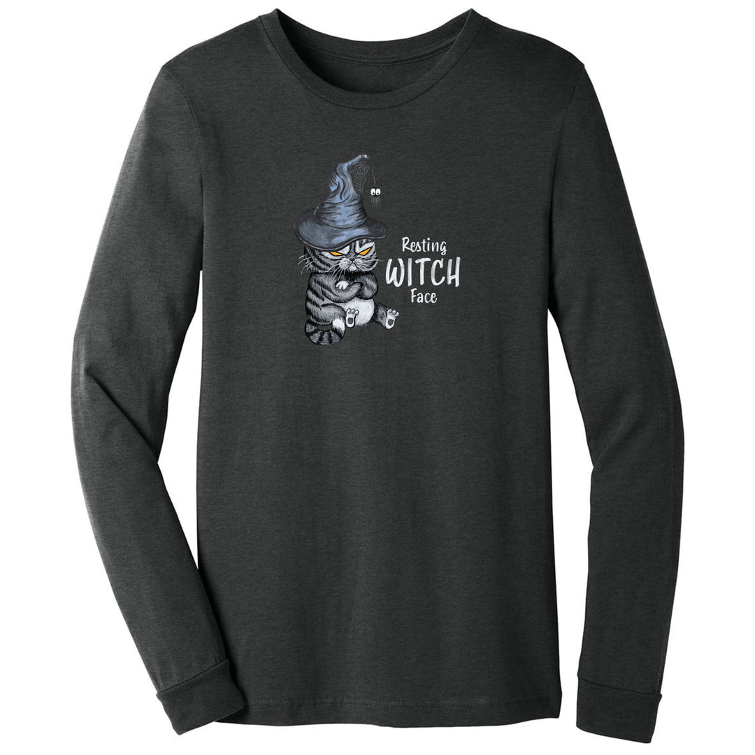 Resting Witch Face - Long Sleeve Halloween Shirt - Luv the Paw