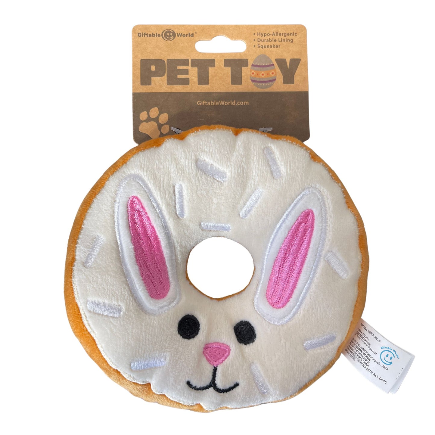 Easter Dog Toy - Bunny Donut