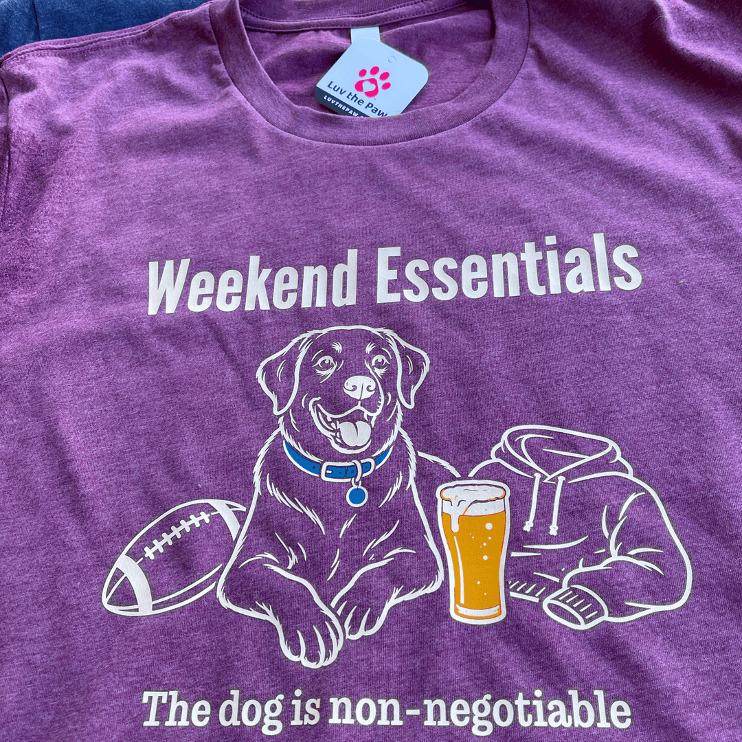 Weekend Essentials Football &amp; Dog Graphic Tee - Luv the Paw