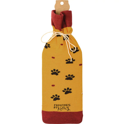 Drink Wine Dog Bottle Sock