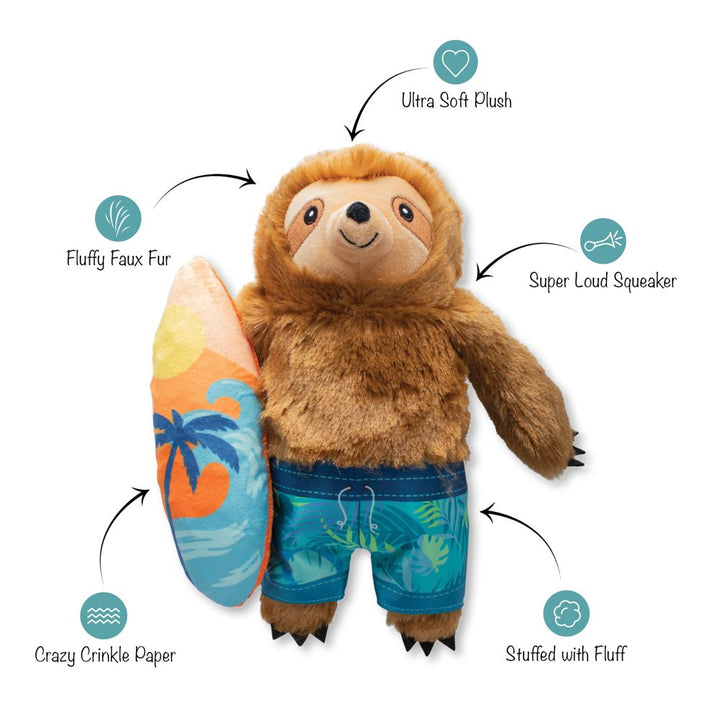 Makin’ Waves Dog Toy – Surfboard Squirrel Squeaky Toy