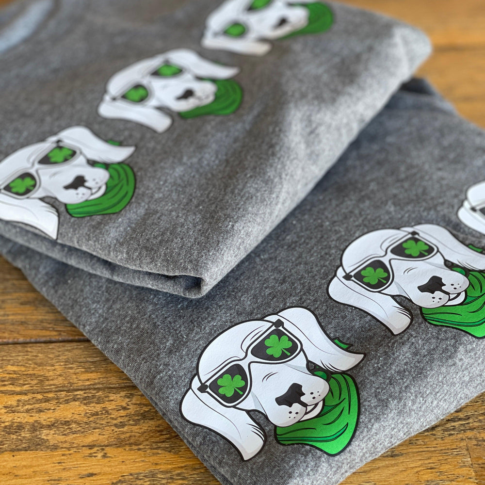 Triple Dog Shamrocks - St. Patrick's Day Tshirt - Luv the Paw